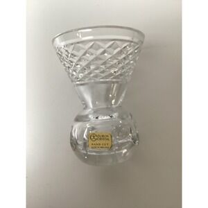 Dublin Crystal Hand Cut Glass Toothpick Holder Bud Vase Made in Ireland Clear